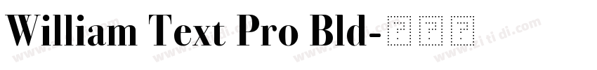 William Text Pro Bld字体转换